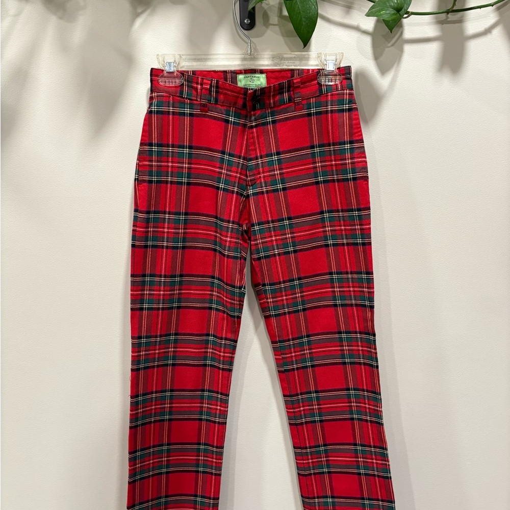 Castaway boys stretch twill royal Stewart tartan Plaid pant
